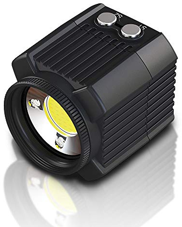 MEIKON Diving Video Light Waterproof 195ft/60M White Red Blue Mini Cube Led Camera Lights with Ball Head Cold Shoe Adapter Underwater Photography Lighting for Gopro Canon Nikon Sony Camera(SL-19)