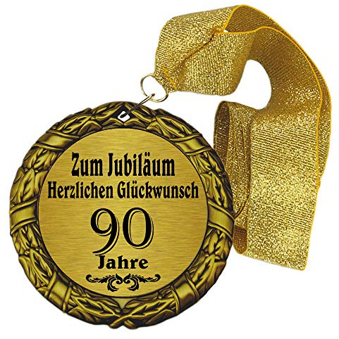 Larius Group Medaille Orden zum Jubiläum 90 Jahre Auszeichnung Ehrenorden zum Geburtstag Geschenk Jubilar Persönlichen Orden Wunschtext