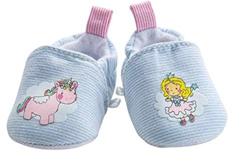 Heless 9441 - Schuhe für Puppen im Design Einhorn Emil und Fee Emma, Größe 30 - 34 cm