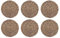 HERSIG - Pack 6 Salvamanteles Individuales | Manteles Individuales Redondos de Enea - 30 cm