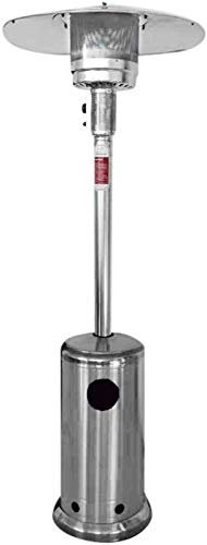 Chauffage de terrasse à gaz portable commercial 46000 BTU sur pied avec roues pour jardin, mariage, fête, argent