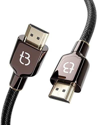Tradebit - HDMI 2.1 Kabel 8K I 48Gbps Highspeed I 8K@60Hz I 4K@120Hz I DTS:X I HDCP 2.2 & 2.3 I HDR 10 I eARC I Kompatibel mit Konsole