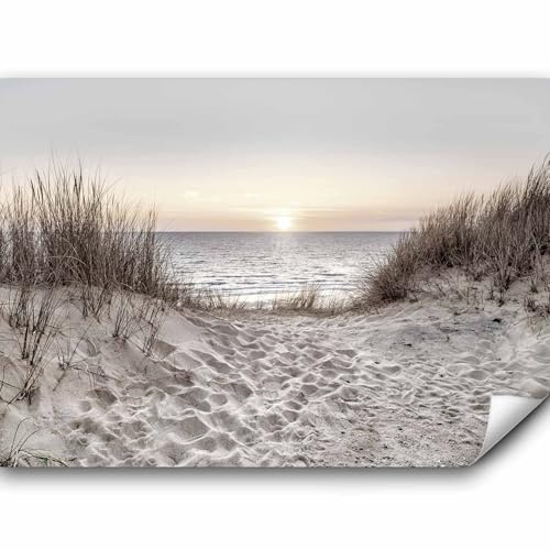 murando - Fototapete selbstklebend Meer Strand, 196x140 cm, Schlafzimmer | Selbstklebend ohne Kleister, Full HD Druck, ideal fürs Wohn- oder Schlafzimmer, schnelle Montage, lichtbeständig, geruchsfrei