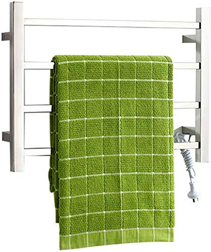 Bathroom Wall Heater Heated Towel Warmer,Stainless Steel Electric Heated Warmer Radiator Wall Mount Towel Rail for Bathroom Kitchen Toilet 450600mm,Plugin Interesting
