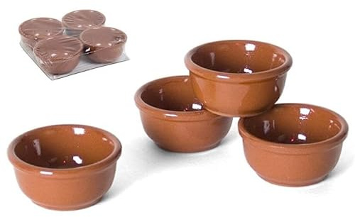 mille idee Ciotola in terracotta per salse cm 7 X 7 X 3,5 CM 4 pezzi
