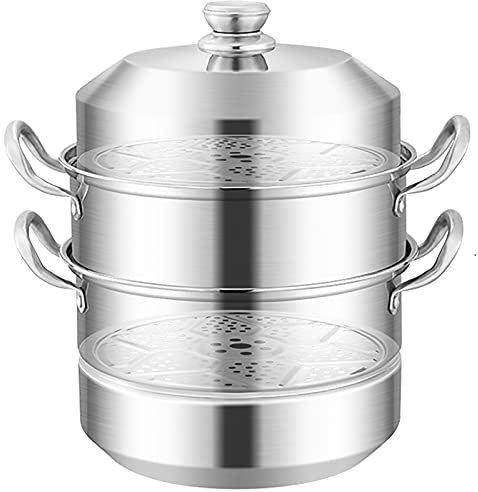 JKJZSALJ Olla De Vapor/Sopera Comercial De Acero Inoxidable 304,Olla De Vapor Grande Gruesa para Cocinar Y Guisar,Cocina De Inducción