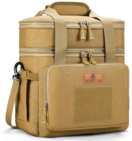 Large Lunch Bag for Men Double Layer Insulated Tactical Cooler Bag for Work | Leakproof Weaterproof Adjustable and removable shoulder strap Thermal Insulated Easy to Clean