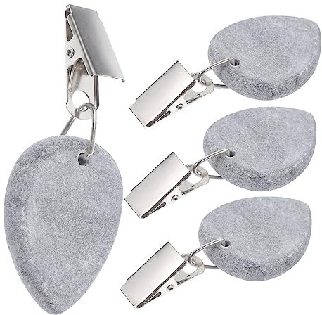 PHENOFICE 4stücke Tischdeckengewichte Für Outdoor-Gebrauch Kompakt Und Wiederverwendbar Mit Metallclip Für Einfache Befestigung Und Entfernung Geeignet Für Camping Und Verschiedene Tischdeck