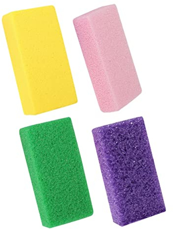 Healeved 4 Stück Pu Fußfeile zur Hornhautentfernung und Fußsohlen Peeling Waschbar für Pediküre und Sanfte Fusspflege Zuhause