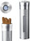 Cave à cigares en acier inoxydable avec hygromètre, tube pour 3 à 4 cigares, étui à cigares portable, cave à cigares pour les courts trajets