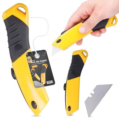 Couteau Tapis 19 mm Cutter Couteau À Paquet Carton Feuille Lame Trapèze Métallique À Film Universel Professionnel Multi-usage Multifonctionnel