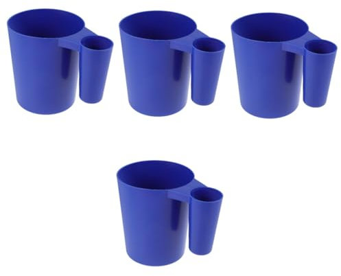 Yardwe 4 Piezas Herramienta de Limpieza de Piscinas Piscina Infantil Hinchable Bol Cosa Limpiador de Piscinas Esponja drenar Cuchara de plástico Pala de Piscina cucharón el plastico Blue