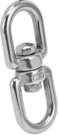 Hooks, 304 Stainless Steel Eye to Eye Rotate Ring Key Ring Keychain Connectors Shackle for Swings Hanging Chairs (#4)