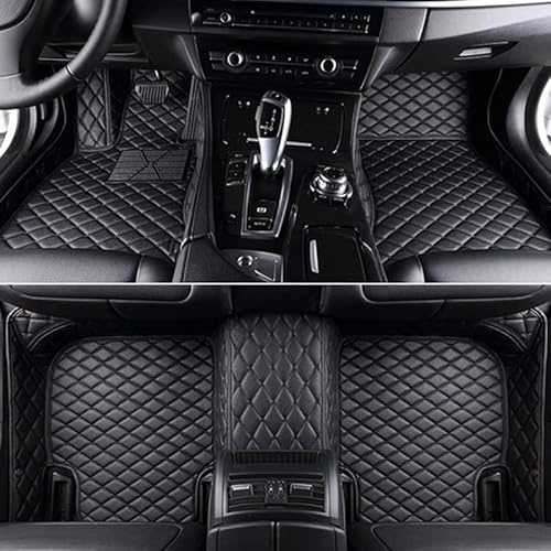 AIBINGBH Alfombra Moqueta Auto para Toyota C-HR CHR Hybrid 2024 2025, Alfombrillas con talonera de Cuero Alfombrillas automóvil Antideslizante Negra