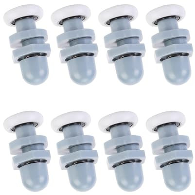 HOOLRZI Pack of 8 20mm Shower Door Rollers for Sliding and Semicircles Door Quiet Sturdy Replacement Bathroom Accessory