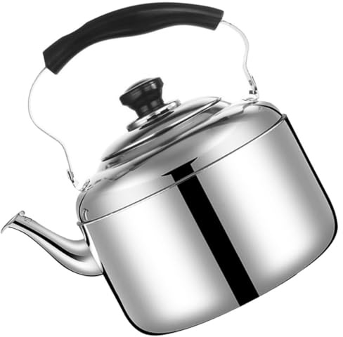 ULTECHNOVO Bouilloire à Thé Inox Sifflante Bouilloire Cuisinière Résistante Haute Température Théière Maison Pratique Avec Poignée Isolante Anti-brûlure
