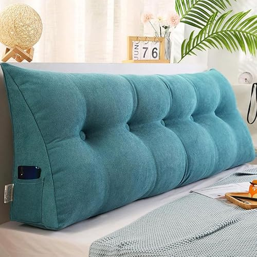 Générique Coussin de Lecture Triangulaire Support Lombaire Gros Oreiller Cale Dos Tête de lit Rembourré Multifonctionnel pour Canapé, Coussin en Coin Uni, Coussin de Lecture, Dossier de Taille(AA)