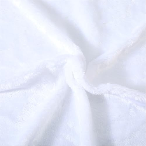 CREATCABIN Vit liten fluffig matta liten produkt foto bakgrund tyg fyrkantig fuskpäls fårskinn kudde lyx fotorekvisita för bordsfotografering nagelkonst smycken display dekor 50 x 50 cm