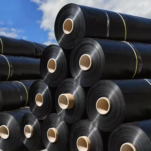 Bâche de bassin noire durable de 6 m x 9 m, imperméable, pour étangs à poissons koï, jardins aquatiques, robuste, durable, résistante aux UV, facile à installer