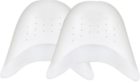 WRITWAA Silicone Zehenschutz Gel Pads für Ballett Spitzenschuhe und High Heels Weiche Stoßdämpfende Zehenschoner mit Belüftungslöchern Weiße Schmerzlindernde Toe Protector für Damen