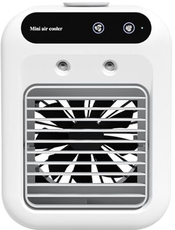 Ventilador Mini Aire Acondicionado | Humidificador Evaporativo De Escritorio,Ventilador USB Portátil 2 Velocidades Para Cuna Autocaravana Acampada Tienda Escritorio Dormitorio