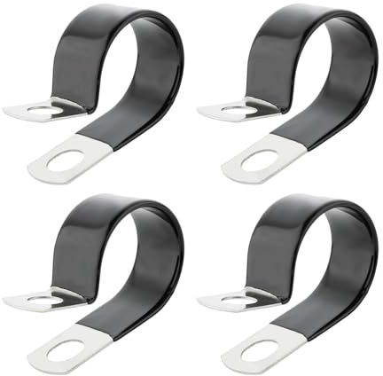 Boltza Vinyl Coated P Clip Hose Pipe Clamp Stainless Steel 50mm X4