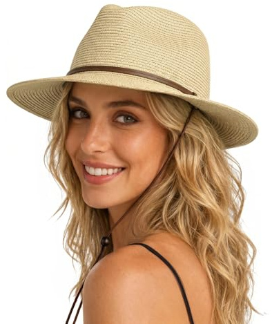 Zylioo XL/XXL Sonnenhut Strohhut Großen Kopf Hut Herren Damen Panamahut | Sommerhut Sonnenshutz UV Schutz Strandhut für Urlaub Alltag Reisen Garten