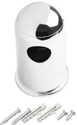 Lecreatekit Support mural en ABS argenté pour barre de douche de 22 mm, support mural avec vis, installation facile (lot de 1)
