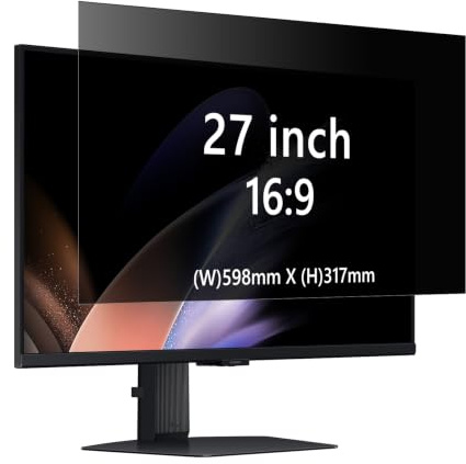 RanBluu 27 Zoll 16:9 Monitor Blickschutzfilter für Computer, Anti Blaulicht | Blendschutz Displayschutz für Computer&Desktop, lickschutzfolie Sichtschutzfilter für 27 16:9 Blickschutzfolie