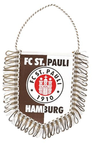 FC St. Pauli Wimpel klein 10x14 cm - Fanwimpel braun-weiß
