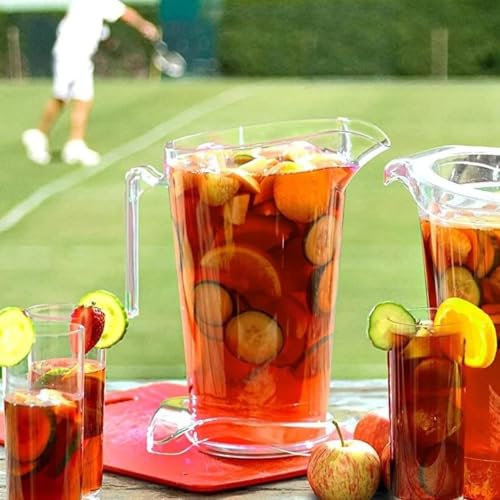 AIOS Unbreakable Polycarbonate Jug and Set of 6 Hi-Ball Glasses. Ideal for Pimms and aperitifs.