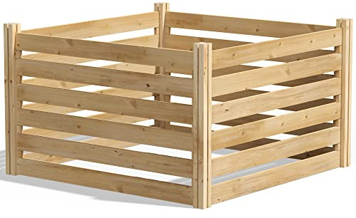 Greenes Fence Premium Cedar Wood Composter, 36 L x 36 W x 31 H (3/4 Thick) / 173.92 gallons - Made in USA with North American Cedar