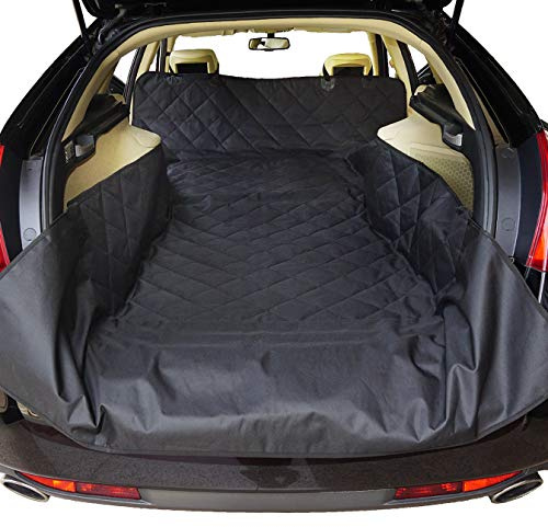 NOBER Dogs Cargo Liner Cover for Pets SUV Cars Waterproof Non Slip Universal Fit with Bumper Flap Black 52 82 Standard