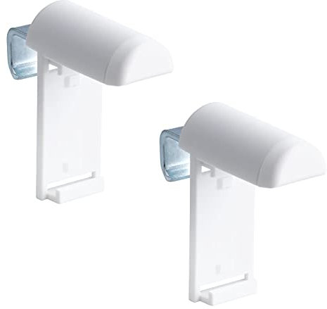 Ventanara® Rollo Klemmträger ohne Bohren inklusive Klebepads für Rollo Weiß (2 Stück)