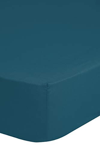 HIP Spannbettlaken Uni Petrol 90x200 cm