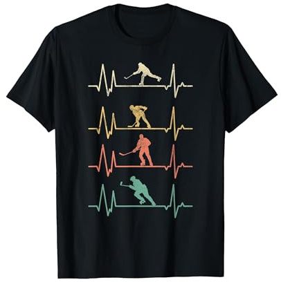Patines de hockey en línea Heartbeat Camiseta, Hombre, Negro, S