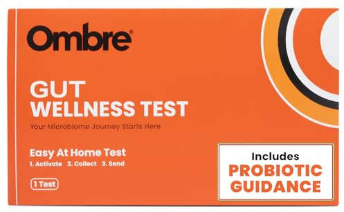 Ombre Gut Health Test Kit - Probiotic Recommender at Home Test for Women & Men - Detailed Custom Gut Microbiome Analysis for Digestive, Immune and Mental Health with Food Suggestions