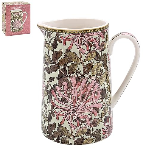 Lesser & Pavey British Designed Jug for Kitchen and Home | Lovely Printed Jug for Milk Water Juice and Other Needs | Honeysuckle Small Jug for Home & Office Kitchens - William Morris