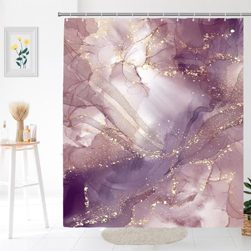 Syiboo Duschvorhang Farbwelligkeit 300x90cm Duschvorhäng Anti Schimmel,Wasserabweisend Stoff Duschrollo Waschbar,3D Draussen Bad Vorhang Schnell Trocknend,Badewanne Badezimmer Decor Vorhänge