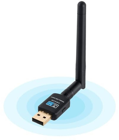 Adattatore USB WiFi,Chiavetta WiFi 600Mbps,Adattatore WiFi Dual Band 2.4G/150mbps + 5G/433mbps) 802.11 N/g/b/a/AC con WPS Secure Tech per Windows 10/8.1/8/7/XP/Vista Mac OS