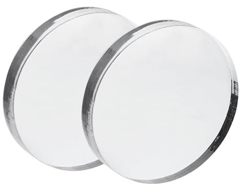 PATIKIL Acryl-Stempelblock, 2er-Pack Stempelblock rund transparente dekorative Montageblöcke-Set für Scrapbooking DIY Basteln Kartenherstellung, Durchmesser 2 Zoll