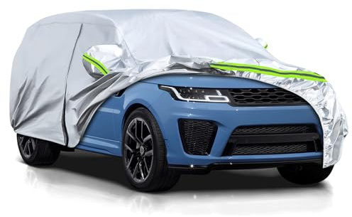 Car Cover Waterproof Breathable for Land Rover Range Rover Sport 2005-2025 | Outdoor Car Cover Full Cover Sun Rain UV Dust All Weather Protection Windproof, Silver