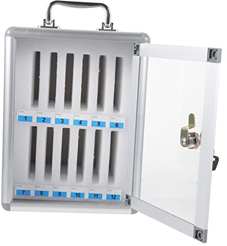 NUOBESTY Mobile Phone Storage Cabinet Multi-slot Phone Organizer for School and Workplace Locker Box Secure Lock for Smartphone Storage Case