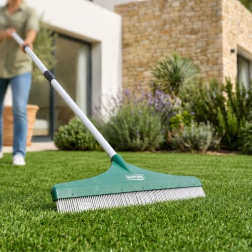 Nortene Cepillo para Césped Artificial para Jardín y Terraza Exterior | Producto Nortene Para Jardín, Terraza Y Exterior, Resistente Y Duradero Para Uso Exterior Continuado. Fácil Instalación