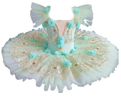 MYIESAXL Ballett-Tutu für Mädchen, Tutu, Ballerina, Partykleid, Ballett, Tanzwettbewerb, Kostüm, Tanz-Outfit, (140)
