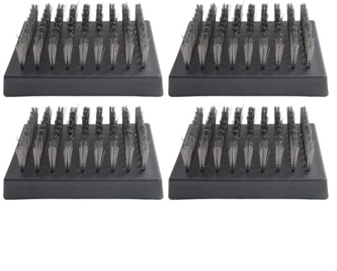 WIIYENA Grillbürste Ersatzköpfe,Grillreinigerbürste,Grillbürste Für Outdoorgrill,Hitzebeständige Drahtborsten Grillbürste(4pcs)
