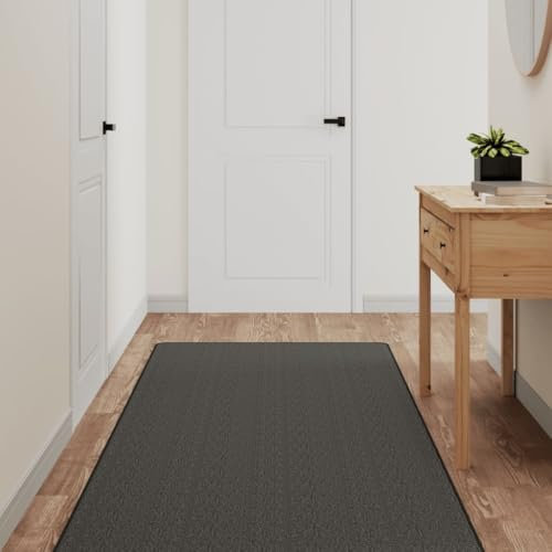 Iiaky Teppichläufer Sisal-Optik Anthrazit 80x150 cm Teppich Flur LäUfer Treppenteppich Sisalteppich