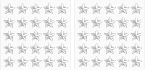 PATIKIL 2 Sheet Star Gem Stickers 10mm Acryl Stern Aufkleber Blatt Weiß | Selbstklebende, Strass, Juwel, Kristall, Verzierung, Für Basteln Nagel Dekor Make-up DIY