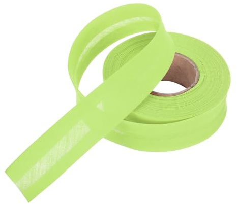 QUARKZMAN 25mm Einzelnes Schrägband aus Polyester, Nahtband zum Nähen Basteln Dekorationen DIY Handwerk(FluoreszierendesGrün9m)