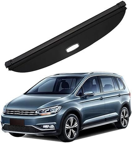 ZhanHY Einziehbarer Auto Laderaumabdeckung Rollo für TOURAN 2006-2015, Hutablage Zum Schutz Der PrivatsphäRe Cargo Cover